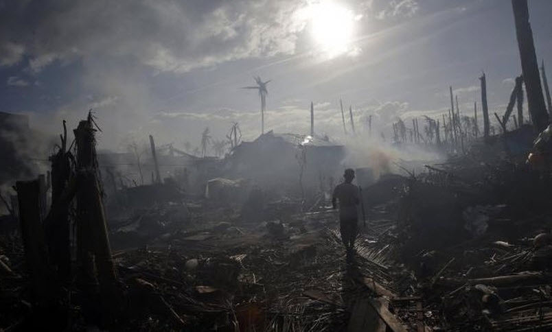 BBC image - typhoon haiyan
