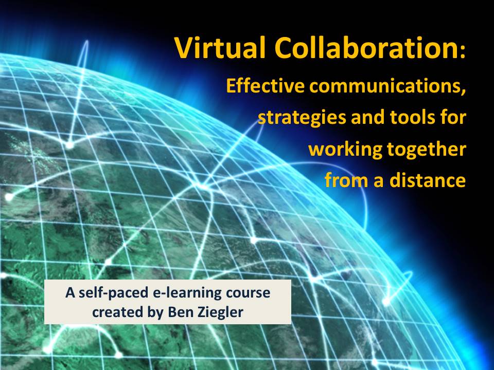 Virtual Collaboration e-course Title page